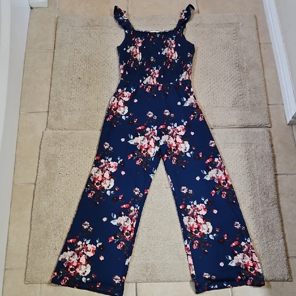 Walking On Sunshine Floral Ruffle Strap Jumpsuit - Picture 2 of 6